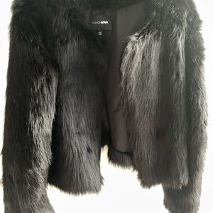 Fashion Nova Franchesca Black Faux Fur Jacket